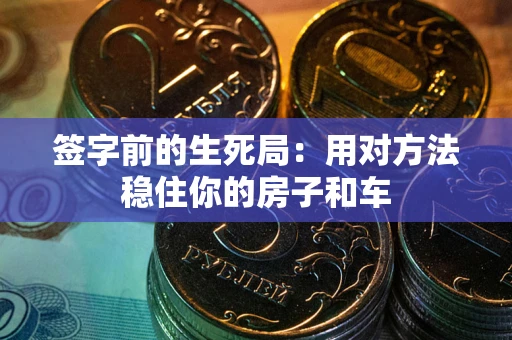 济南签字前的生死局：用对方法稳住你的房子和车