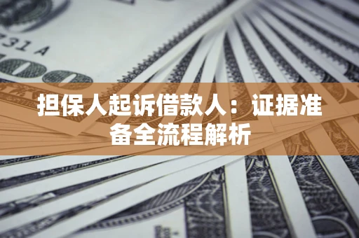 济南担保人起诉借款人：证据准备全流程解析