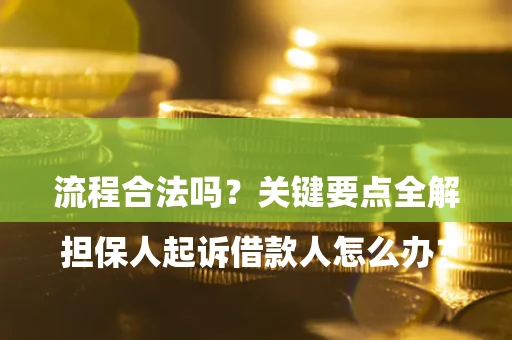 济南

担保人起诉借款人怎么办？流程合法吗？关键要点全解析